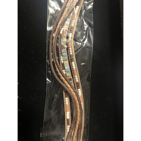 Fashion Multi-layer Leather Crystal Wrap Bracelets with Magnetic Buckle - Picture 11 of 11